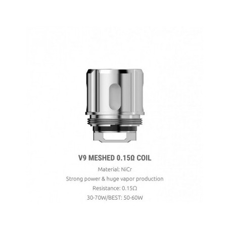 PACK DE 5 RÉSISTANCES V9 MESH 0.15OHM SMOK